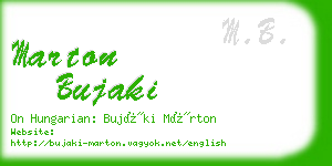 marton bujaki business card